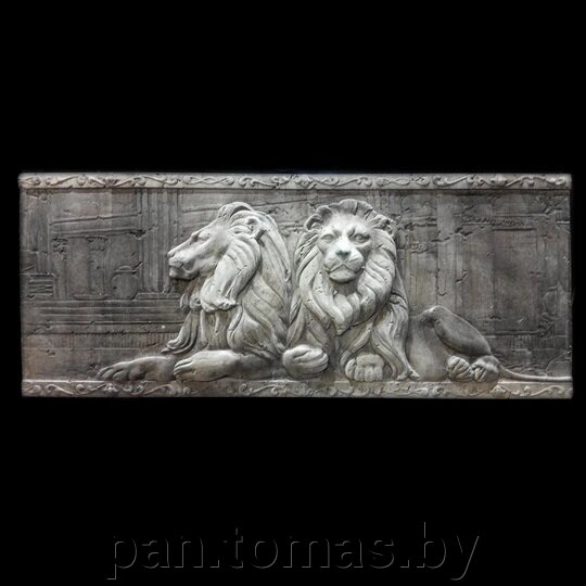 Барельеф Royal Legend f04-000 Львы, в цвет камня от компании Торговые линии - фото 1
