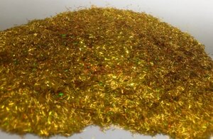Блестки для жидких обоев Bioplast голографические, люрекс, золото (10 гр)