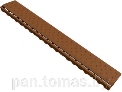 Боковой элемент газонной решетки ПВХ Альта-Профиль с пазами под замки, коричневый от компании Торговые линии - фото 1