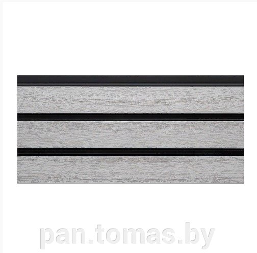 Декоративная реечная панель из полистирола Grace 3D Rail Ясень серый, 2800*120*10 мм от компании Торговые линии - фото 1