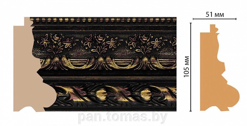 Декоративный багет для стен Декомастер Ренессанс 229-966 от компании Торговые линии - фото 1