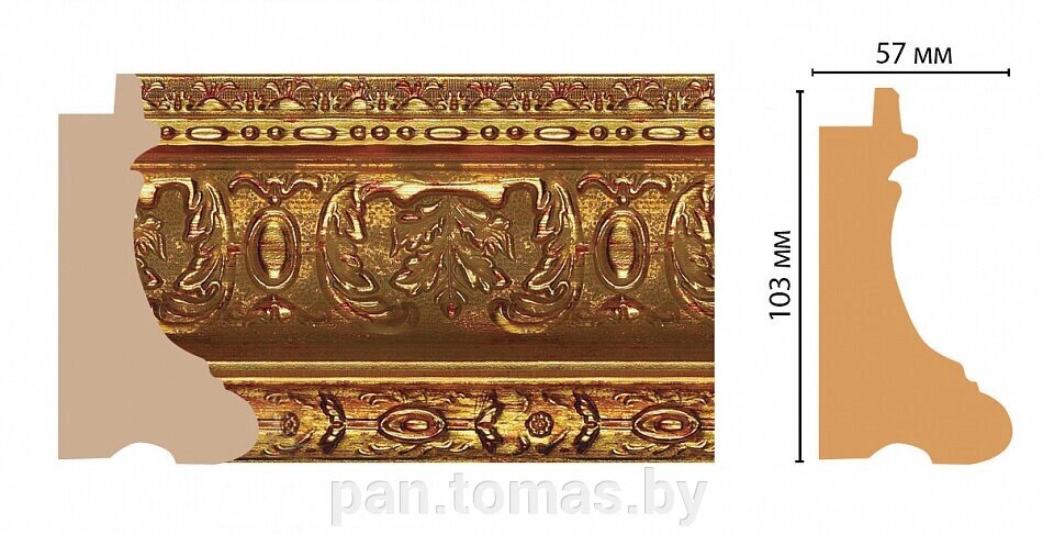 Декоративный багет для стен Декомастер Ренессанс 400-954 от компании Торговые линии - фото 1