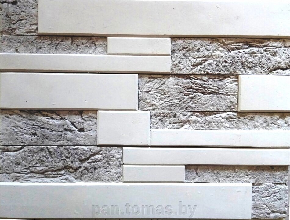 Декоративный искусственный камень Polinka Исландия  гипсовый И6, серый от компании Торговые линии - фото 1