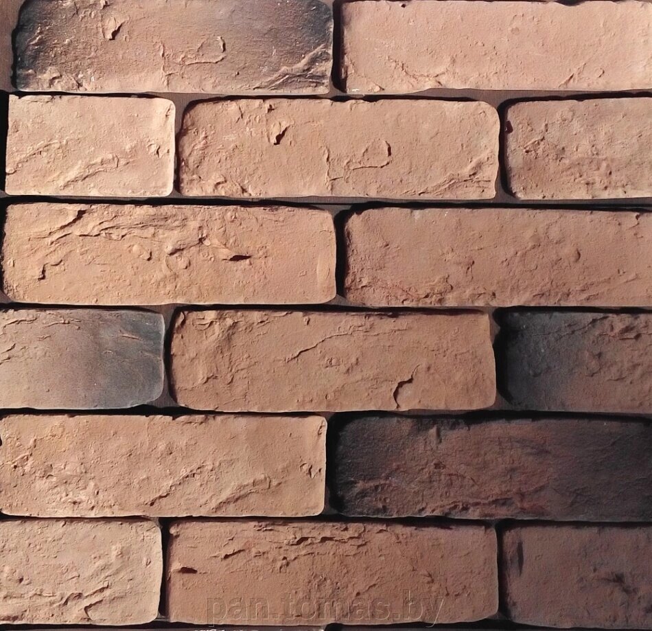 Декоративный искусственный камень Polinka Кирпич шамотный  гипсовый 0304, коричневый от компании Торговые линии - фото 1
