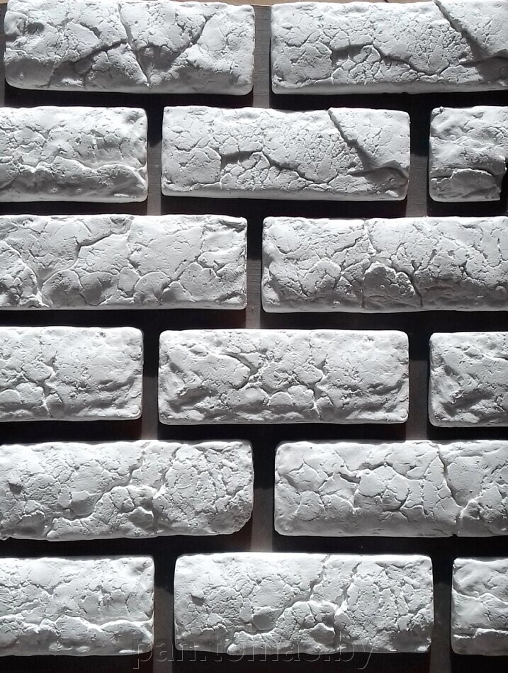 Декоративный искусственный камень Polinka Кирпич шумерский  гипсовый 1500, белый от компании Торговые линии - фото 1