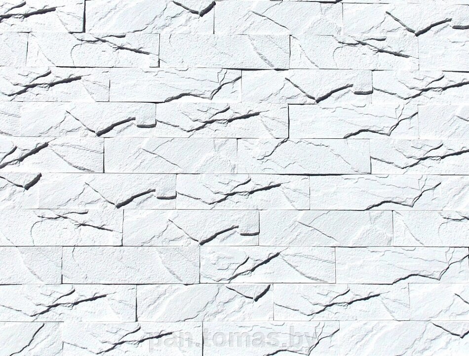 Декоративный искусственный камень Polinka Кирпичный скол  гипсовый 0800, белый от компании Торговые линии - фото 1