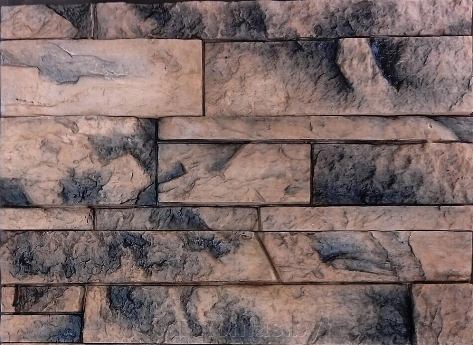 Декоративный искусственный камень Polinka Сланец Карпатский  гипсовый 1404М, коричневый мрамор от компании Торговые линии - фото 1