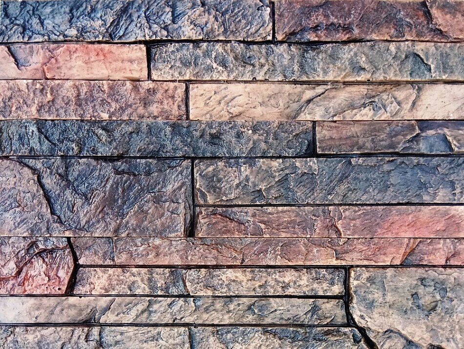 Декоративный искусственный камень Polinka Сланец Карпатский гипсовый угловой составной У1404, коричневый от компании Торговые линии - фото 1