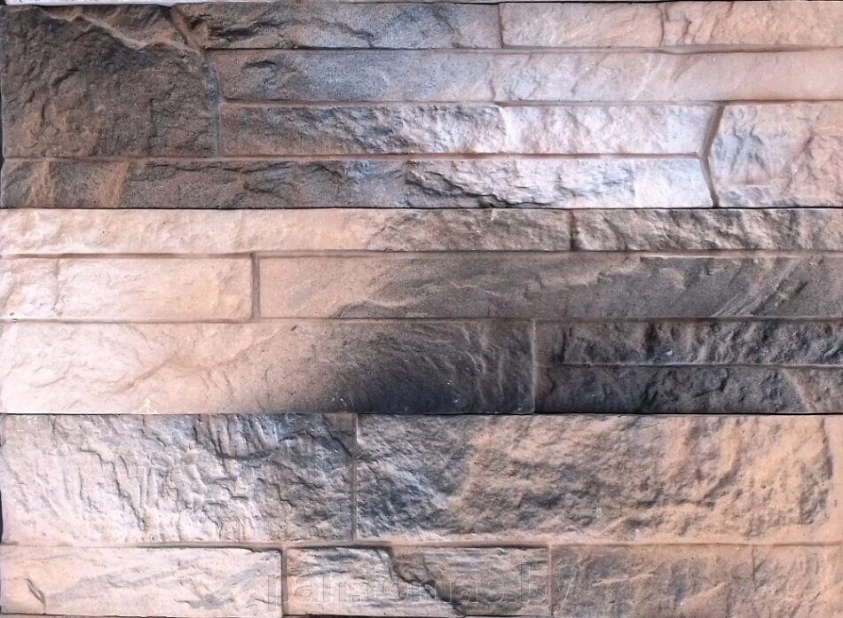 Декоративный искусственный камень Polinka Сланец Карпатский гипсовый угловой составной У1404П, коричневая пудра от компании Торговые линии - фото 1