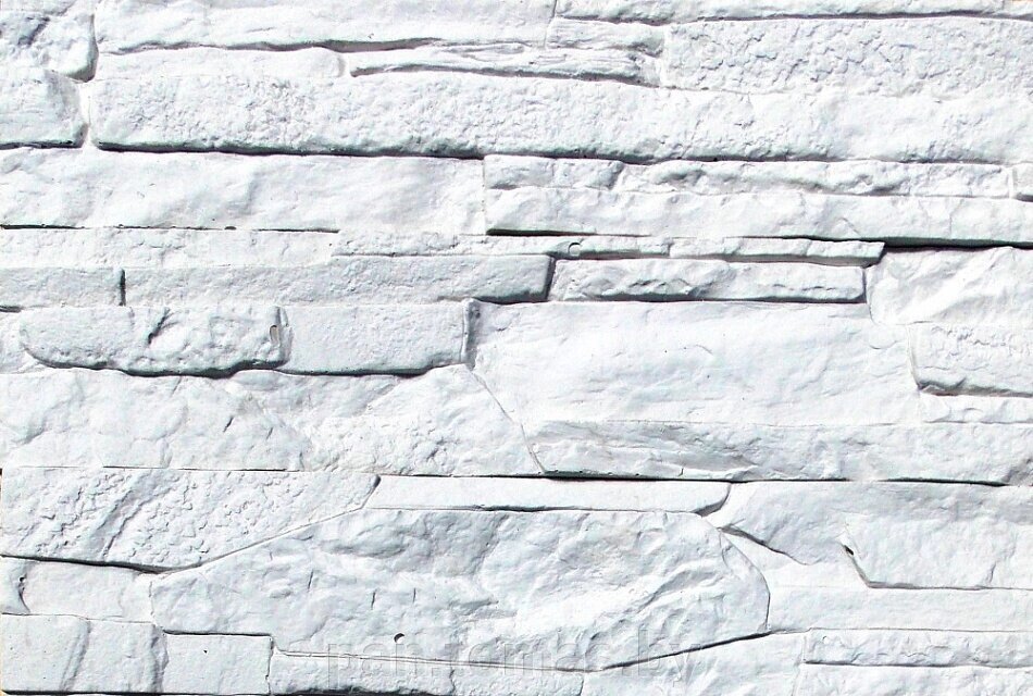 Декоративный искусственный камень Polinka Сланец Рифейский  гипсовый 0200, белый от компании Торговые линии - фото 1
