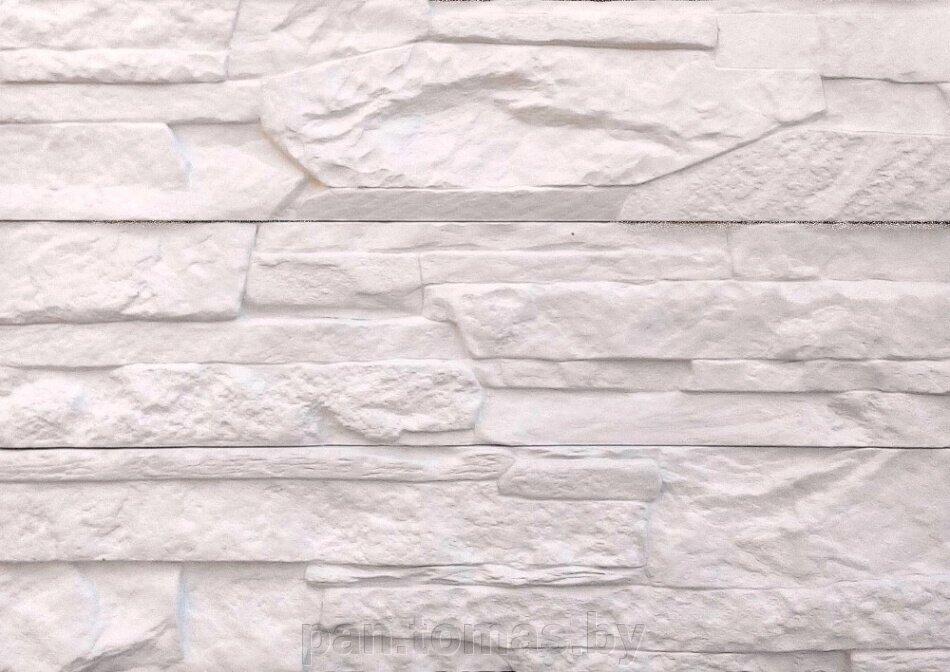 Декоративный искусственный камень Polinka Сланец Рифейский  гипсовый 0201, слоновая кость от компании Торговые линии - фото 1