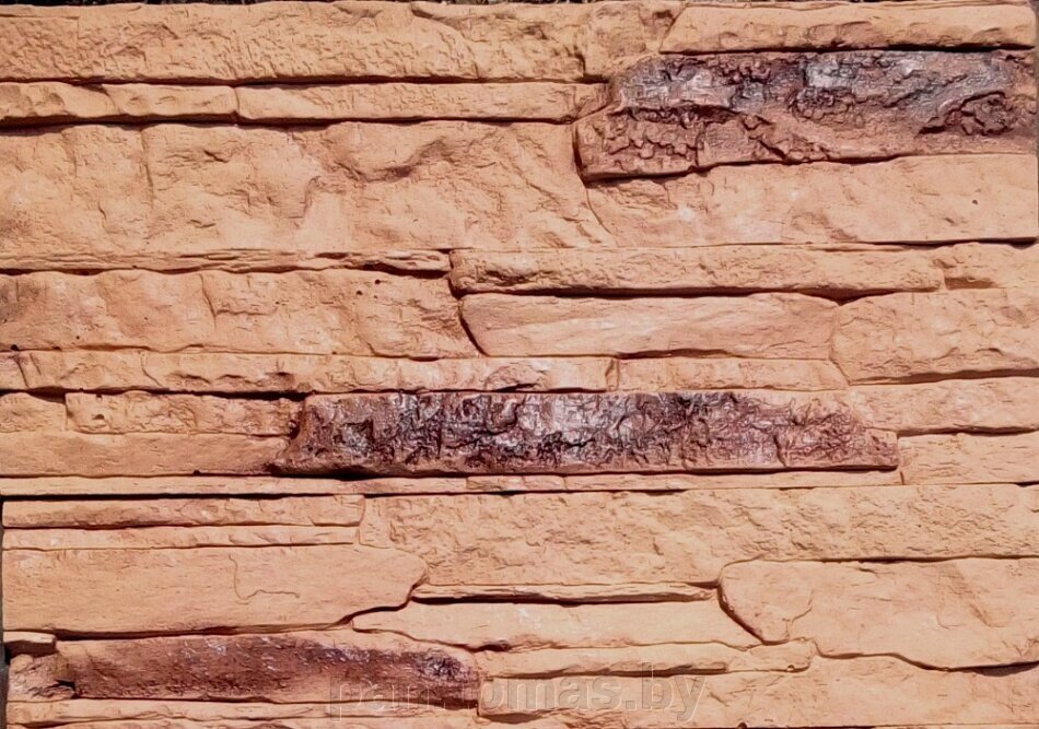 Декоративный искусственный камень Polinka Сланец Рифейский  гипсовый 0204Л, коричневый люкс от компании Торговые линии - фото 1