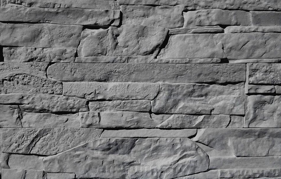 Декоративный искусственный камень Polinka Сланец Рифейский  гипсовый 0206Л, серый люкс от компании Торговые линии - фото 1