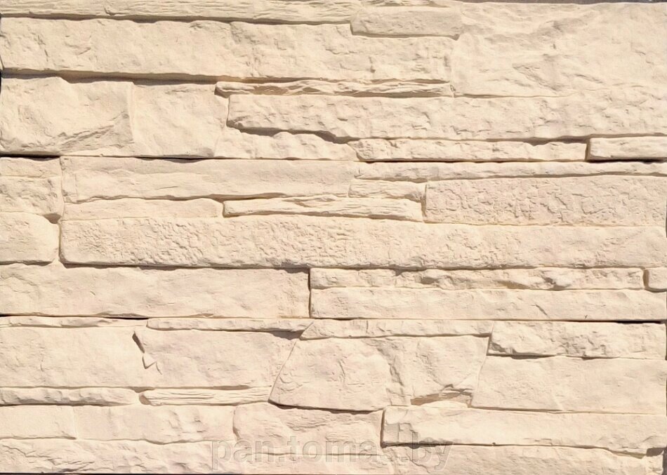Декоративный искусственный камень Polinka Сланец Рифейский гипсовый угловой составной У0202, бежевый от компании Торговые линии - фото 1
