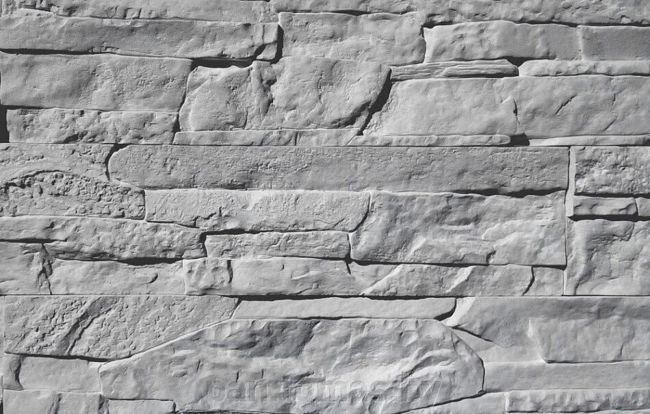 Декоративный искусственный камень Polinka Сланец Рифейский гипсовый угловой составной У0206, серый от компании Торговые линии - фото 1