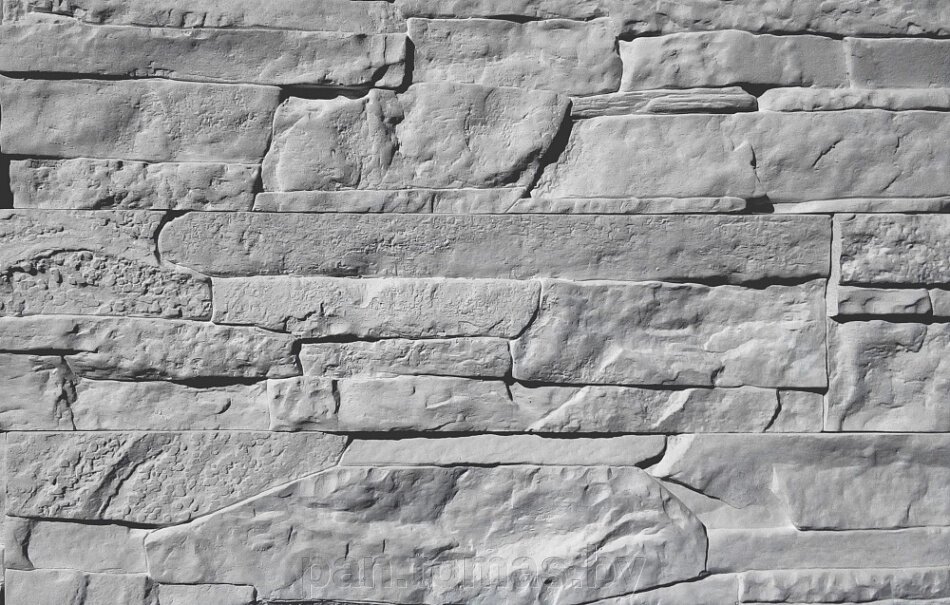 Декоративный искусственный камень Polinka Сланец Рифейский гипсовый угловой составной У0206Л, серый люкс от компании Торговые линии - фото 1