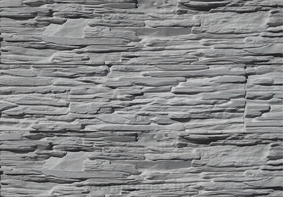 Декоративный искусственный камень Polinka Сланец Саянский  гипсовый 0106, серый от компании Торговые линии - фото 1
