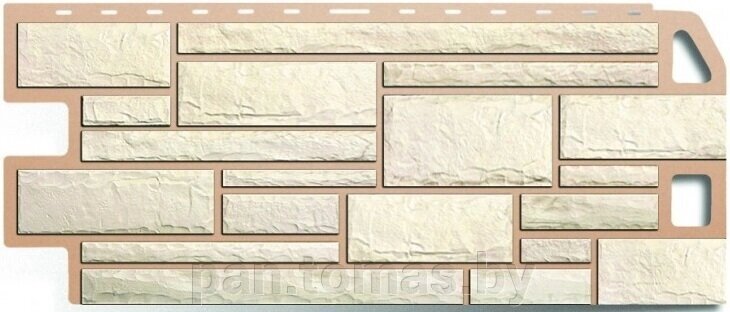 Фасадная панель (цокольный сайдинг) Альта-Профиль Камень Белый от компании Торговые линии - фото 1