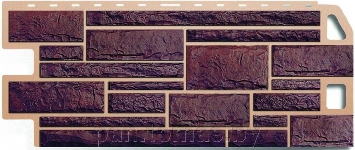 Фасадная панель (цокольный сайдинг) Альта-Профиль Камень Жженый от компании Торговые линии - фото 1