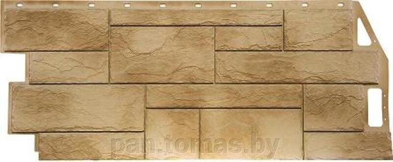Фасадная панель (цокольный сайдинг) FineBer Камень природный Песочный от компании Торговые линии - фото 1