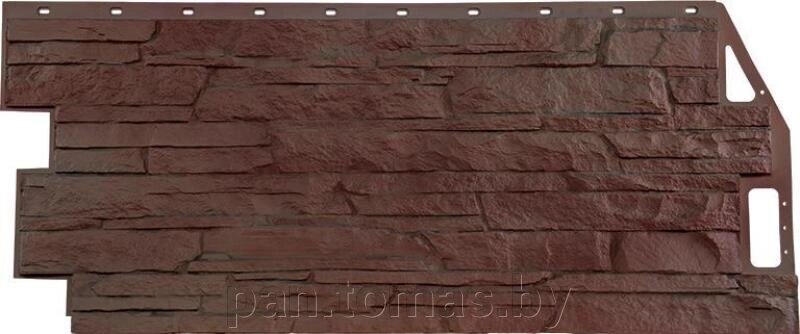 Фасадная панель (цокольный сайдинг) FineBer Скала Желто-коричневый от компании Торговые линии - фото 1