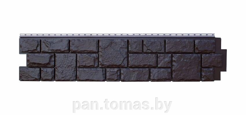 Фасадная панель (цокольный сайдинг) Grand Line Екатерининский камень Уголь от компании Торговые линии - фото 1