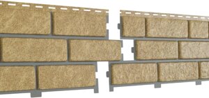 Фасадная панель (цокольный сайдинг) Ю-пласт Стоун хаус Кирпич песочный с декорированным швом