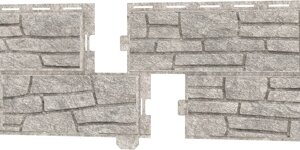 Фасадная панель (цокольный сайдинг) Ю-пласт Стоун хаус Сланец Светло-серый