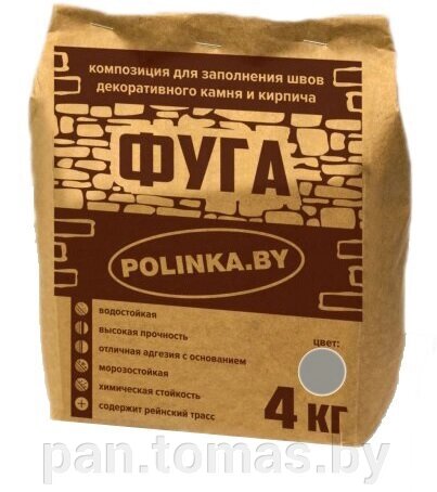 Фуга (затирка для швов) Polinka серый 07, 4кг от компании Торговые линии - фото 1