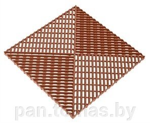 Газонная решетка ПВХ Альта-Профиль с дополнительным обрамлением 0.4*0.4м, коричневый от компании Торговые линии - фото 1