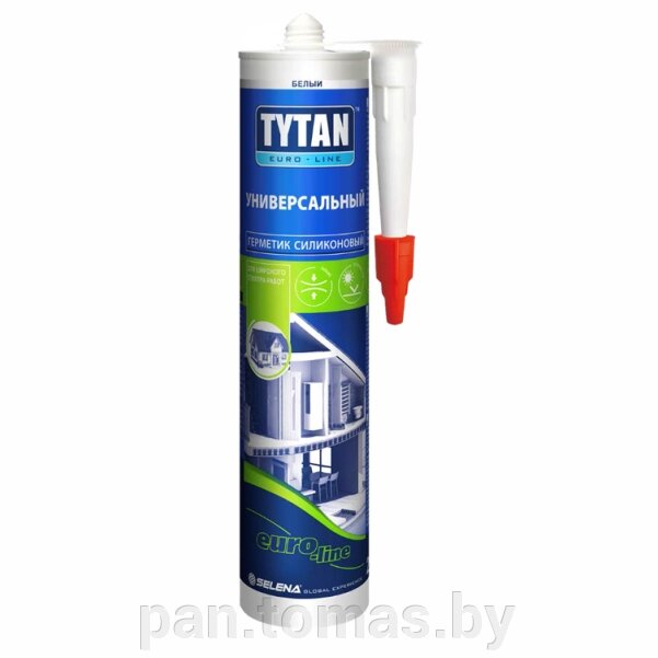 Герметик силиконовый Tytan Professional Euro-Line универсальный, 280 мл, белый от компании Торговые линии - фото 1