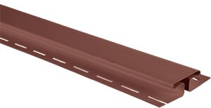 H профиль (соединительная планка) для сайдинга Альта-Профиль Красно-коричневый, 3м от компании Торговые линии - фото 1