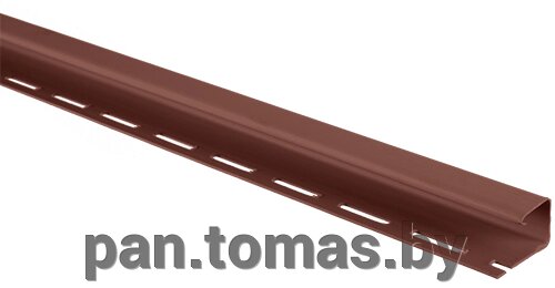 J-профиль для сайдинга Альта-Профиль Т-15, Красно-коричневый 3м от компании Торговые линии - фото 1