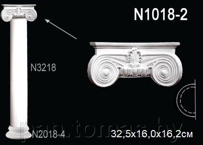 Капитель из полиуретана Перфект N1018-2 от компании Торговые линии - фото 1