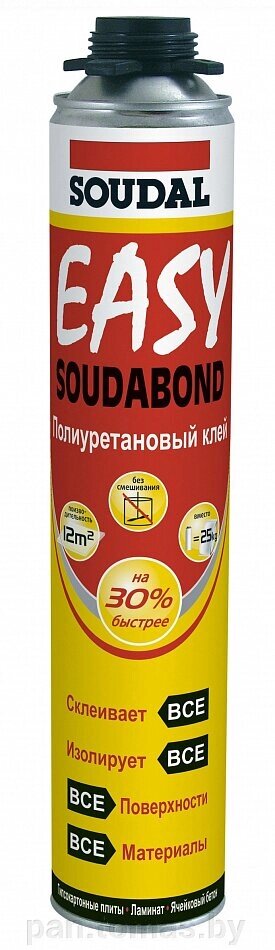 Клей-пена монтажная Soudal Soudabond Easy 750 мл (под пистолет) от компании Торговые линии - фото 1