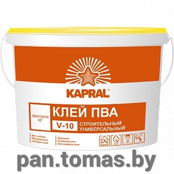 Клей ПВА строительный Kapral V-10 10кг от компании Торговые линии - фото 1