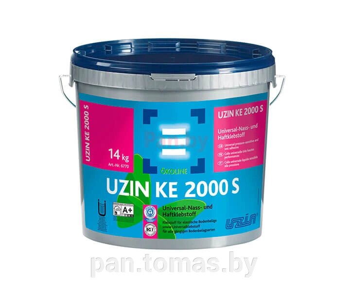 Клей универсальный для напольных покрытий Uzin KE 2000 S, 14кг от компании Торговые линии - фото 1