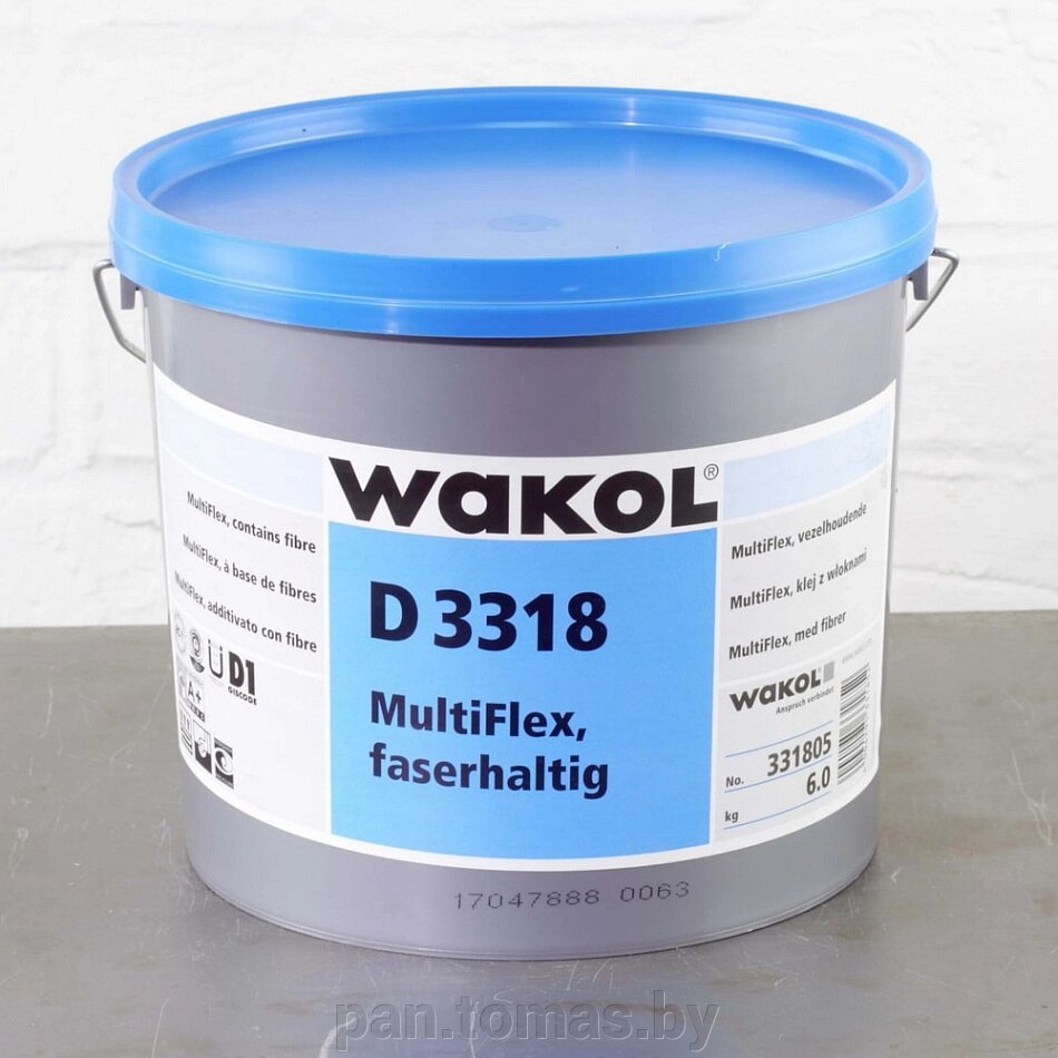 Клей универсальный для напольных покрытий Wakol D 3318 MultiFlex 6 кг от компании Торговые линии - фото 1