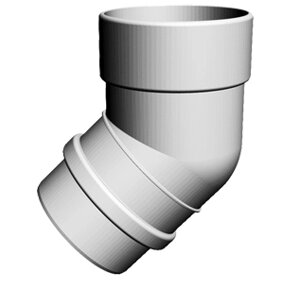 Колено (отвод) водосточной трубы Docke Lux 45 град., D-100, Пломбир