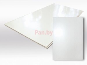 Панель ПВХ (пластиковая) лакированная Мастерпласт белая 2700*250*8 мм