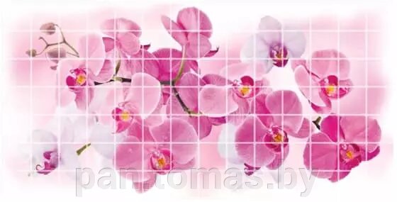 Панель ПВХ (пластиковая) листовая АртДекАрт Мозаика Орхидея розея 955х480х3.2 от компании Торговые линии - фото 1