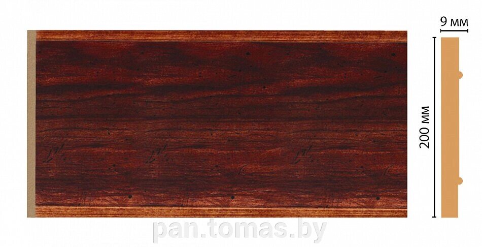 Декоративная панель из полистирола Декомастер Красное дерево B20-1084 2400х200х9 - опт