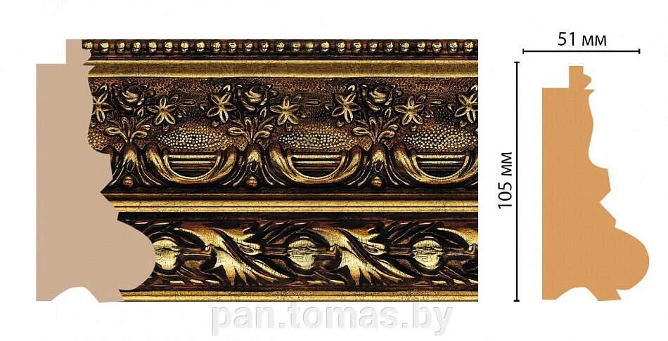 Декоративный багет для стен Декомастер Ренессанс 229-1223 - гарантия