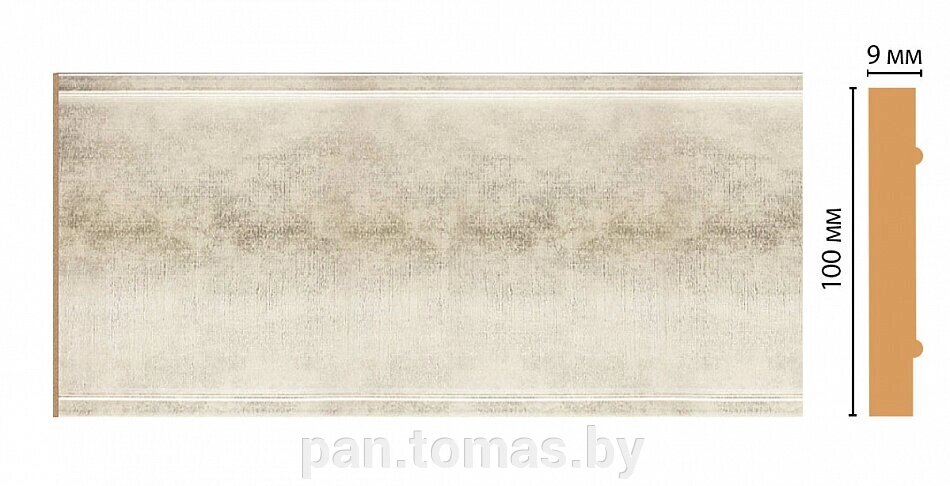 Декоративная панель из полистирола Декомастер Матовое серебро B10-937 2400х100х9 - характеристики