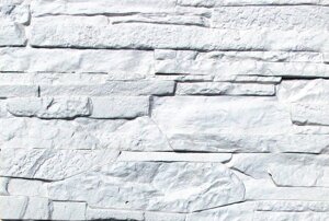Декоративный искусственный камень Polinka Сланец Рифейский гипсовый 0200, белый