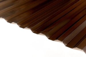 Поликарбонат профилированный Сэлмакс Групп Greca Бронза (коричневый) 2000*1050*0,8 мм (трапеция)