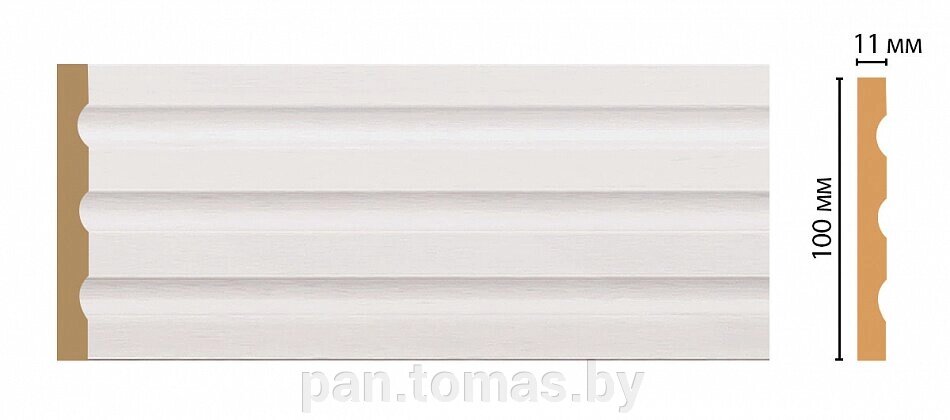 Пилястра из пенополистирола Декомастер Классический белый D201-60 от компании Торговые линии - фото 1