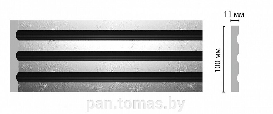 Пилястра из пенополистирола Декомастер Классический белый D201-63 от компании Торговые линии - фото 1