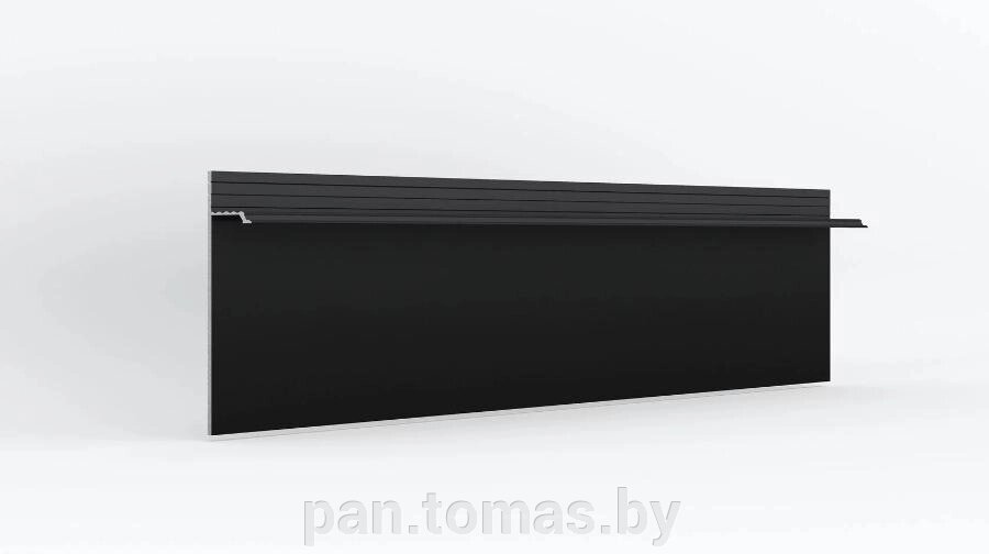 Плинтус напольный алюминиевый Laconistiq Regular скрытый черный матовый порошковый от компании Торговые линии - фото 1