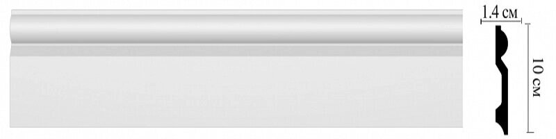 Плинтус напольный из дюрополимера Декомастер D137 (100*14*2000мм) от компании Торговые линии - фото 1
